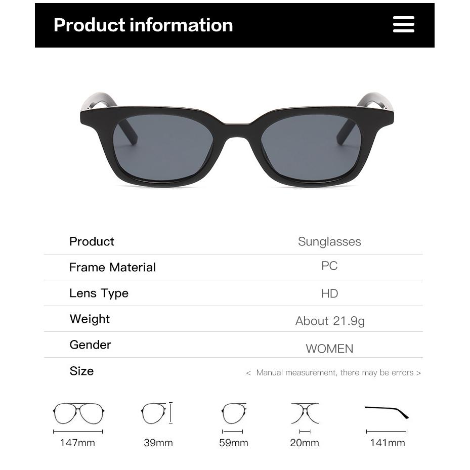 Vintage Square Luxury Brand Designer Thin Small Frame Sunglasses Women For Men Trendy Sun Glasses Punk Hip Hop Pink Shades Uv400