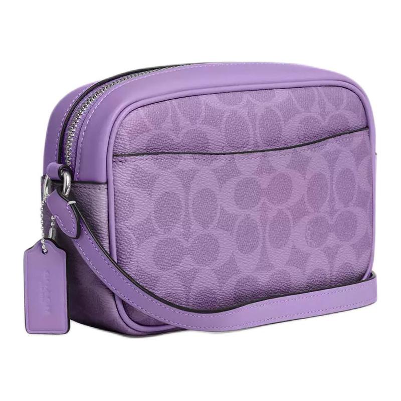 Coach Jamie 19 Logo Coated Canvas Camera Bag Crossbody Bag Small Women's Purple