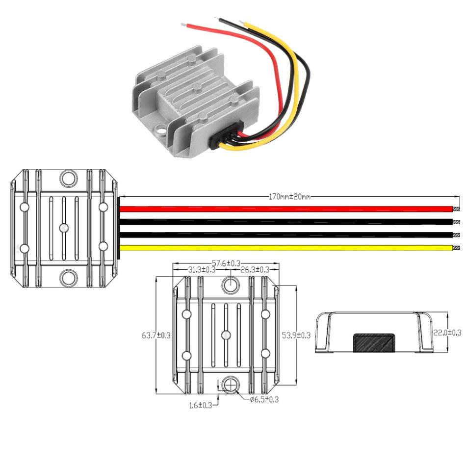 8V 12V 24V 30V 5-36V To 12V1A-3A Power Voltage Regulator Stabilizer Converter Boost Buck 12volt Power Supply for Car Radio