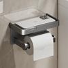 Aluminum Alloy Toilet Paper Holder Bathroom Wall Mount WC Paper Phone Holder Shelf Towel Roll Shelf Accessories