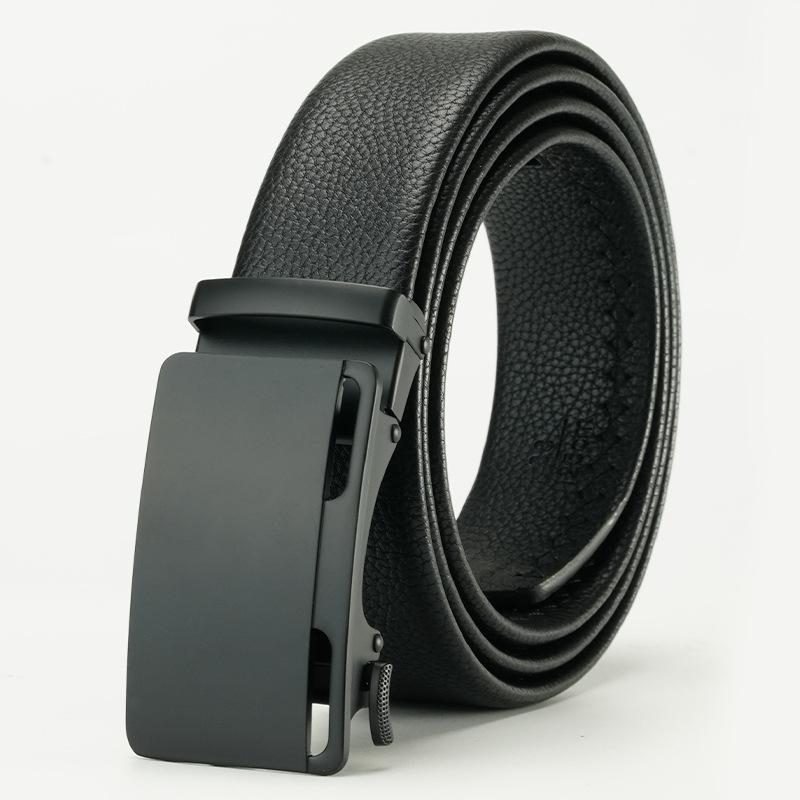 

Men s Belt Genuine Leather Middle Aged and Young Men s Automatic Buckle Cowhide Belt Business Casual Belt Men s Belt 130cm