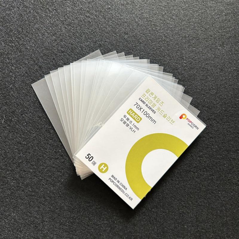 50Pcs Ultra Clear Korea Kpop Card Sleeves Acid Free Cpp Card Cover 3Inch Pocard Holographic Guard Film Album Popcorn Card