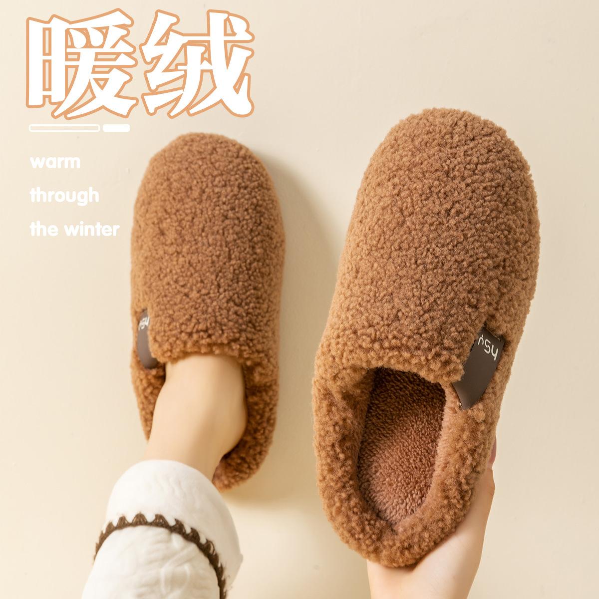 

25 Новые термохлопковые тапочки женские осенне-зимние парные домашние бытовые бесшумные нескользящие мужские хлопковые тапочки 44-45