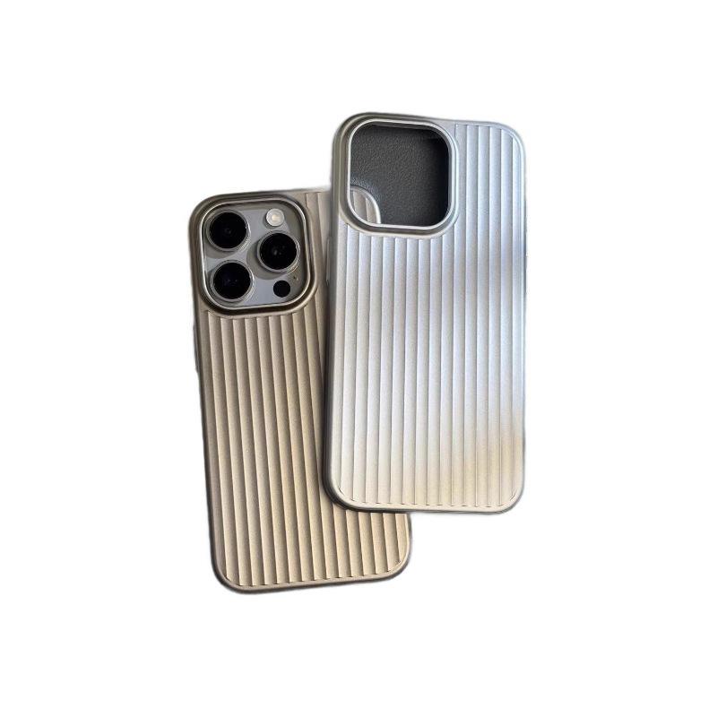 Corrugated Metal Paint Hard Case for Apple iPhone 13-16, Year of the Horse Design