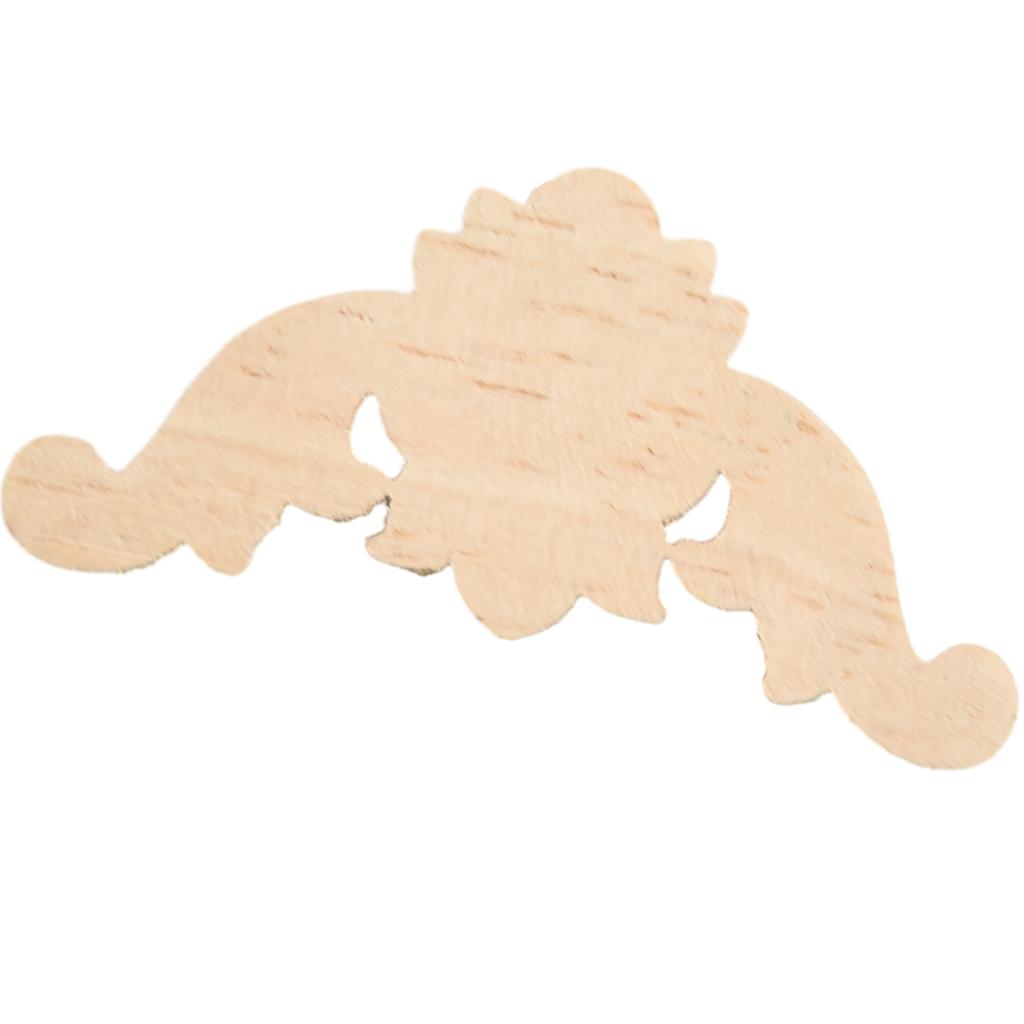 4pc Wooden Carved Corner Onlay Applique Furniture Mouldings Decal DIY Corner Onlay Decoration Frame Decor Cupboard Cabinet Decal