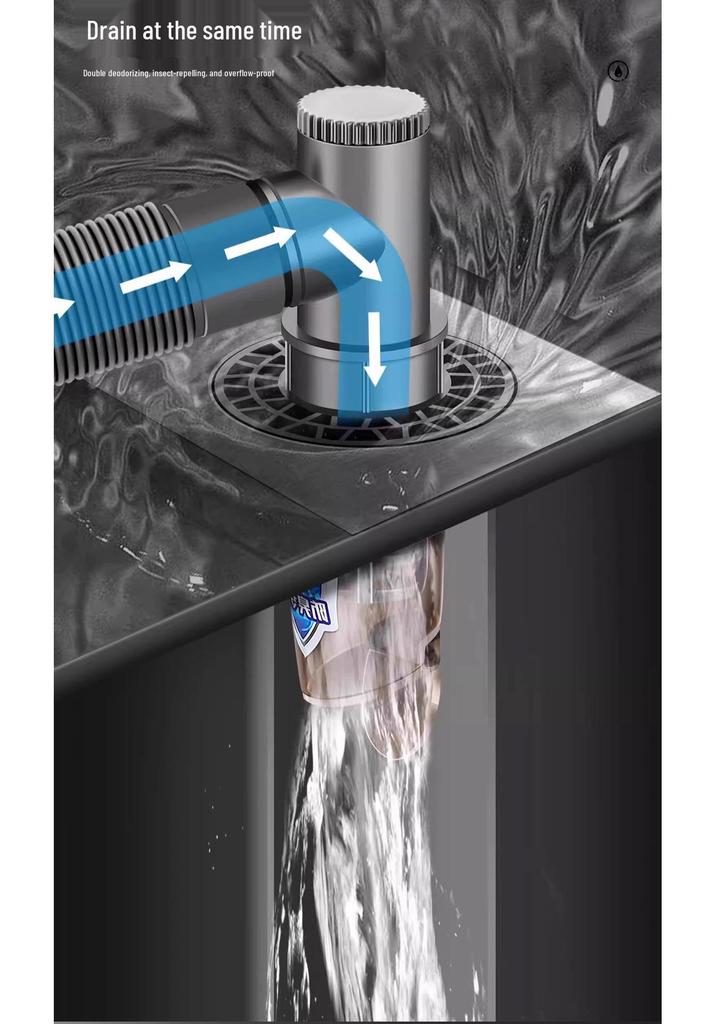 Three-Way Anti-Odor Drain Connector for Washing Machine & Dryer