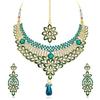 Delightful Gold Plated AD Collar Necklace Set For Women