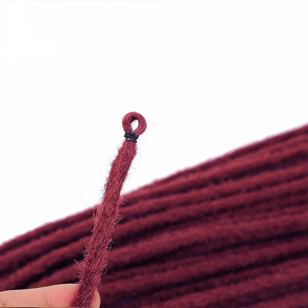 24 Inch DreadLock Extensions Handmade Thin And Soft Reggae Hip-Hop Style Synthetic DreadLock Extensions Crochet Hair for Women