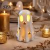 Niche Home Decor Halloween Ghost Decoration, Cute Light Up Figurine, Spooky Resin Glowing Figurine Statue with LED for Shelf Mantel Indoor Unique