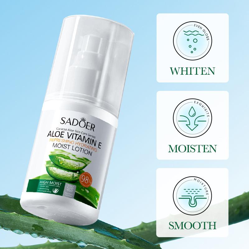 Aloe Vera Vitamin E Milk 100ml SADOER Moisturizing Moisturizing Lotion Cream