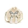 Chinese Fashion Small Round Pu Bag With Tassels And Internal Zipper Pocket For Women