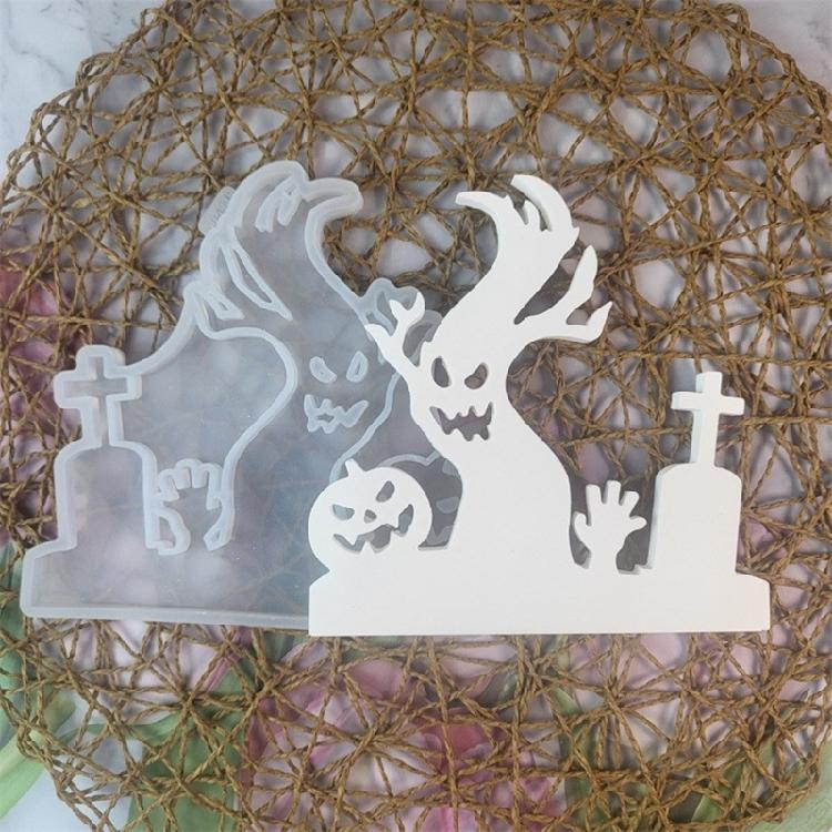 Silicone Resin Molds Candle Holder Molds Halloween Theme Craft Mold Silicone Candle Base Molds Perfect for Candle Holder