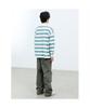 Saendeusaundeu (Unisex) Striped Long Sleeve T-Shirt Ivory