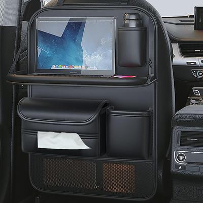 Hopeholic Car Table for the Back Seat Car Seatback Rear Seat Seatback Tissue Drink Kick Stain Convenient Car Includes Folding Black (Improved Model) -