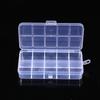 10-Slot Transparent PP Plastic Storage Box for Jewelry and Fishing Gear - Dustproof Organization Box