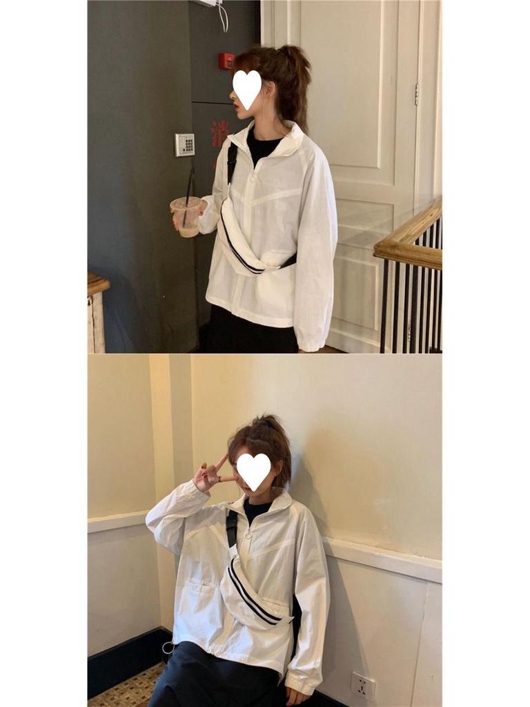 2021 Women's Korean Style Retro Long Sleeve Sun Protection Jacket