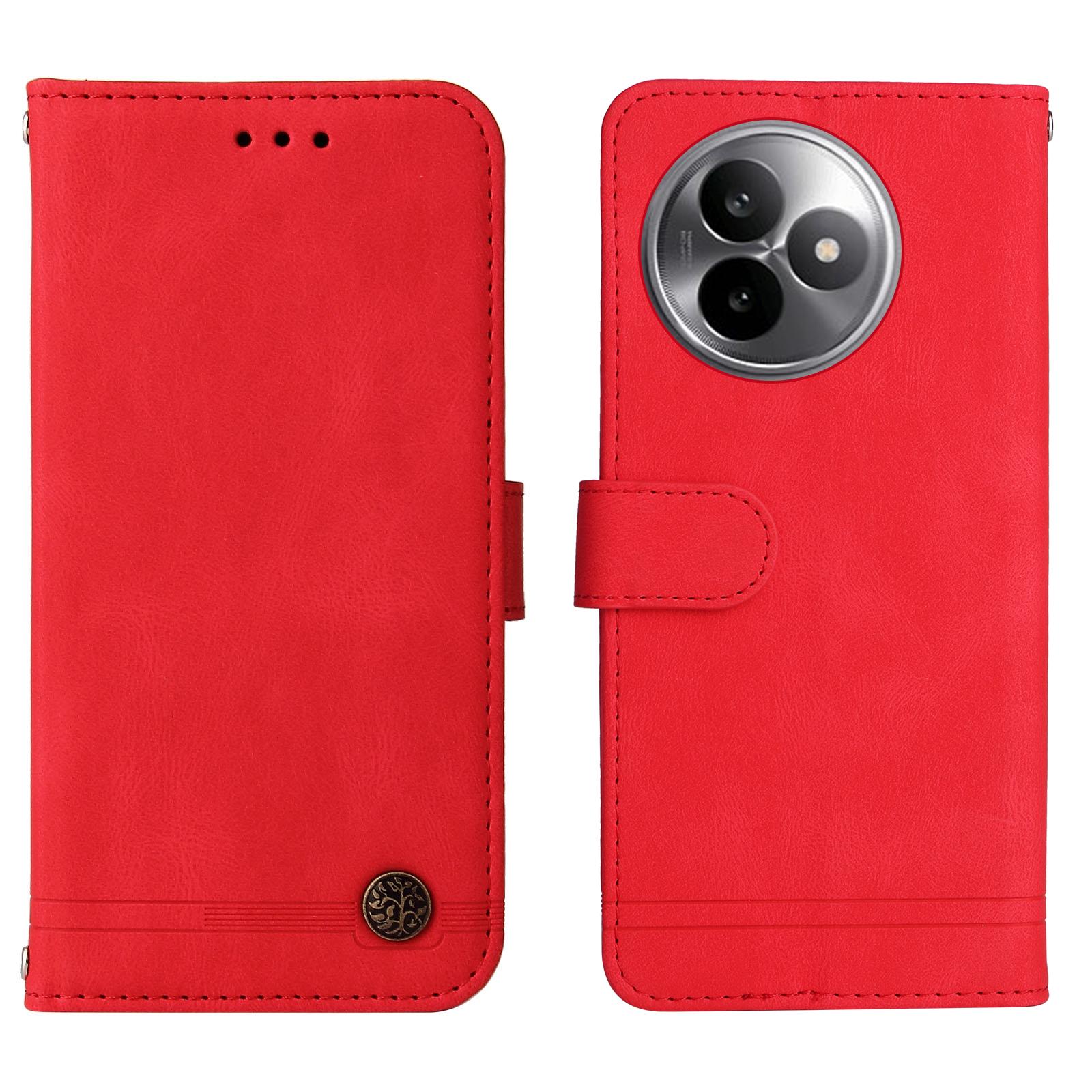 

Для Xiaomi Redmi K80 Ultra 5G Кожаные чехлы-кошельки Кожа на ощупь Чехол для телефона Подставка с ремешком Red