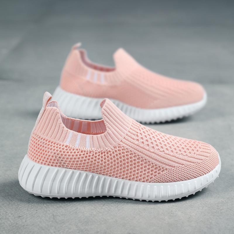 Boys One-pedal Sports Shoes Zichun Single Net Breathable Middle-aged Older Children Girls Lightweight Soft-soled Children's Running Shoes