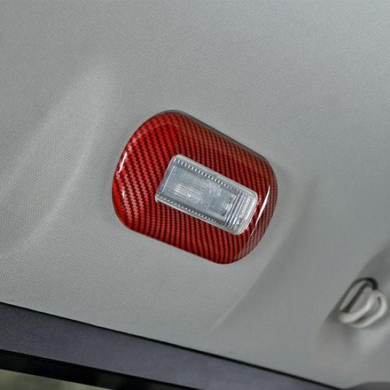 Front Rear Reading Light Panel Cover Trim for Dodge RAM 1500 2010-15 Red Carbon