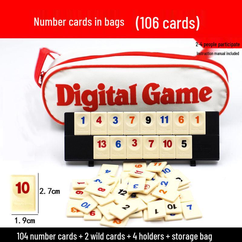 

Little Darling Mahjong Travel Set: Standard Israeli Mahjong Tiles, Party Puzzle Game, Card Table Bag