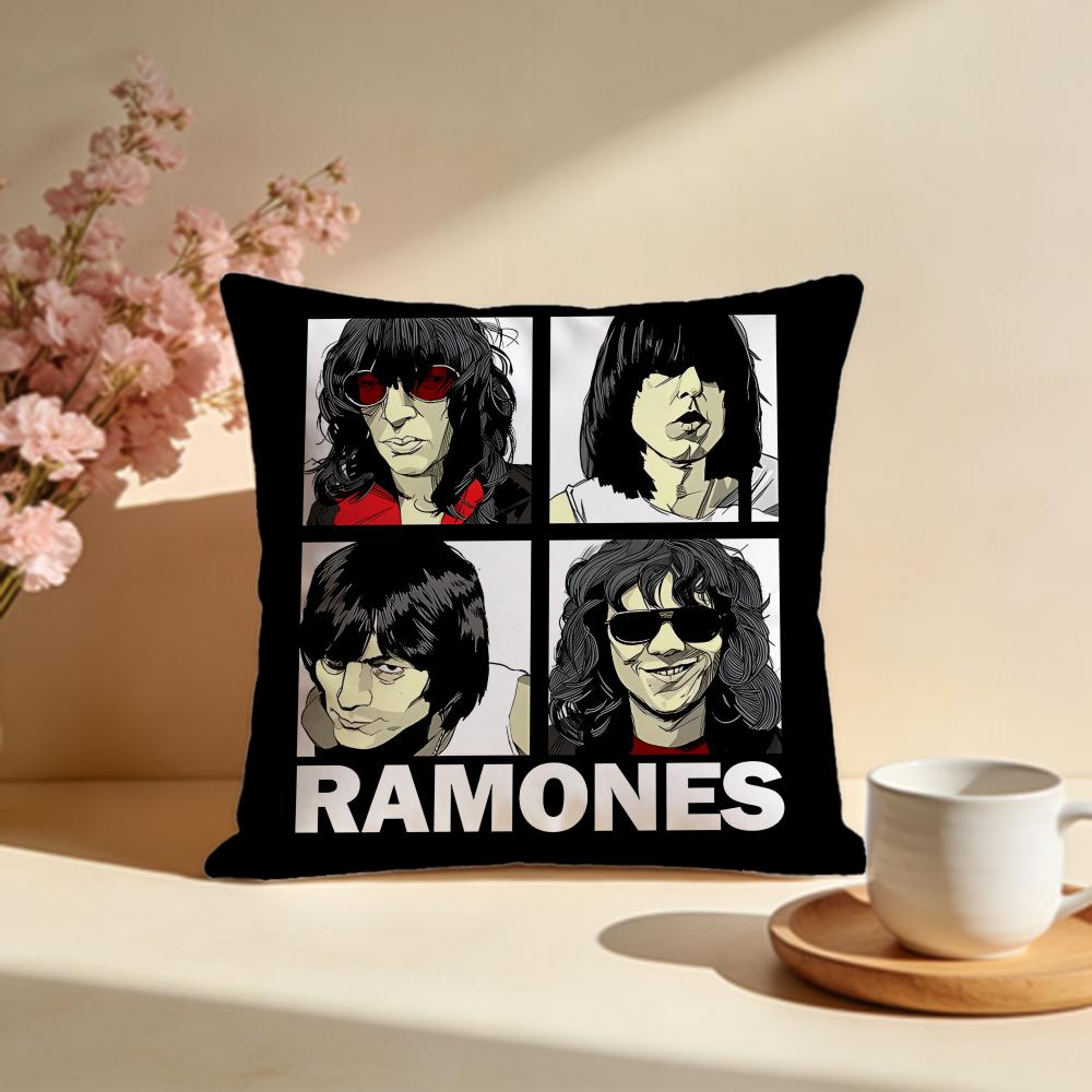 Fashion RRamonesew Cushion Cover Stylish Washable Pillow Cover Ideal for Couch Bedroom Car Decoration