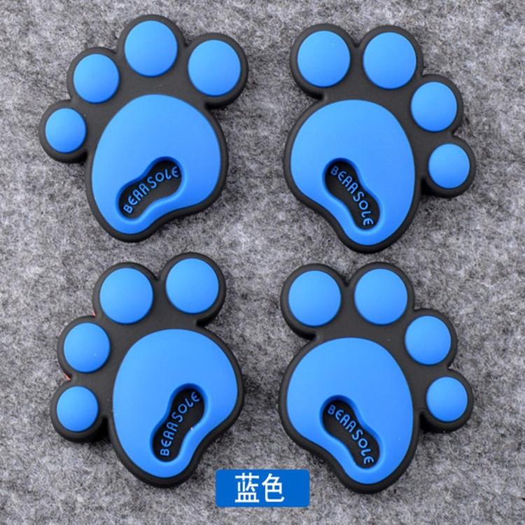 

Cartoon Car Stickers Dog Footprints Decorative Anti-collision Stickers Foot Type Anti-collision Silicone Footprint Car Stickers синий