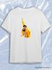 TeeSensation White Crew Neck Short Sleeve T-Shirt with Freddie Mercury Yellow Jacket Illustration Print