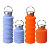 Folding Silica Gel Cup Retractable Silicone Cup for Water Athletic Travel Lightweight Water Bottle Belt Handle Athletic Outdoor Use Drinking Glass