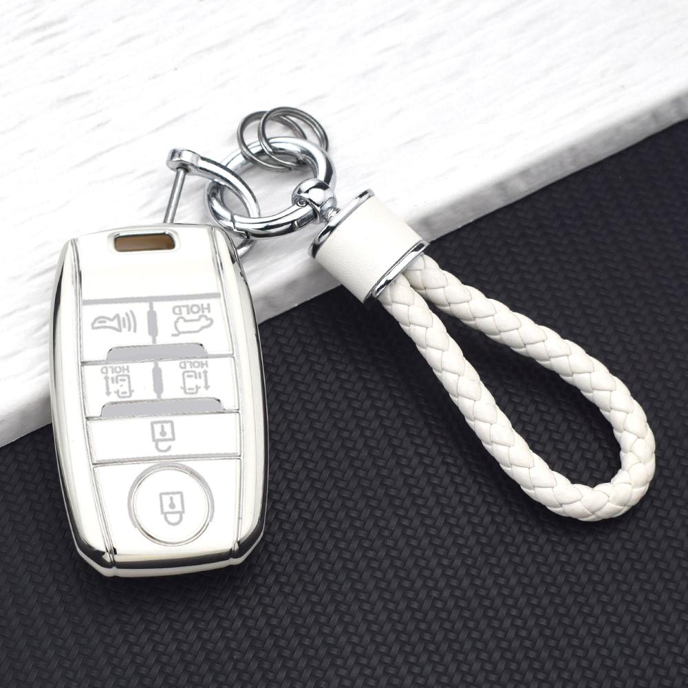 For Kia Sorento L580 Grand Carnival New Sedona Double Carnival Key Chain Parts 6 Buttons TPU Car Remote Key Case Cover Fob Shell