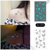 Ricalon Blue Luminous Love Couple Finger Tattoo Stickers