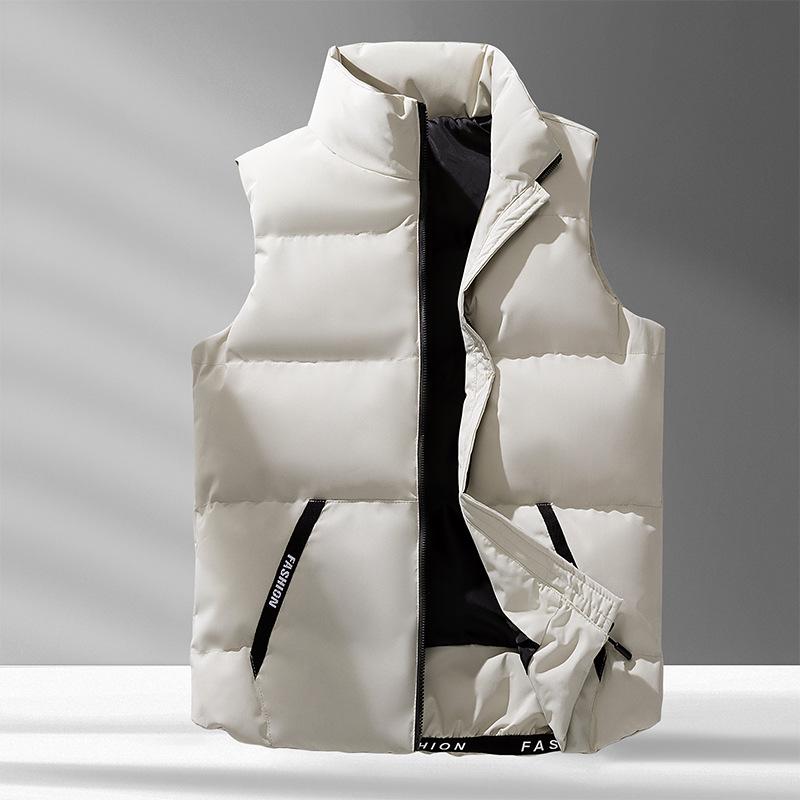 Trendy Men's Stand Collar Cotton Padded Vest - Autumn/Winter 2025