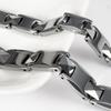 Vinterly Tungsten Carbide Bracelets Men Scratch-proof 10mm Wide Chain Link Jewelry Waterproof Silver-color Metal Shiny Polished