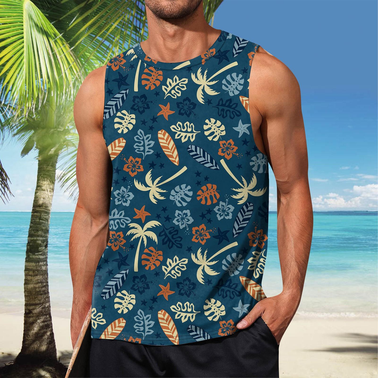 

Летний мужской однотонный поглощающий пот дышащий жилет без рукавов с принтом и расширяющимся плечом XL тёмно-синий