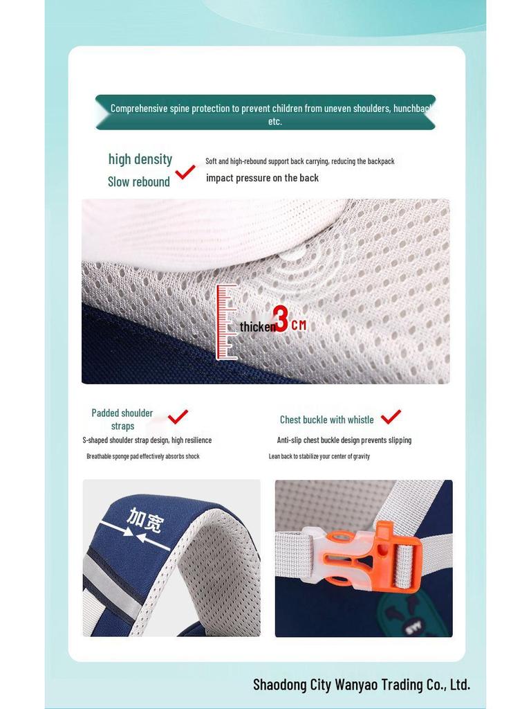 Dziecięcy plecak z kreskówką - Duża pojemność, lekki, wsparcie kręgosłupa, dwuramienny dla klas 1-6