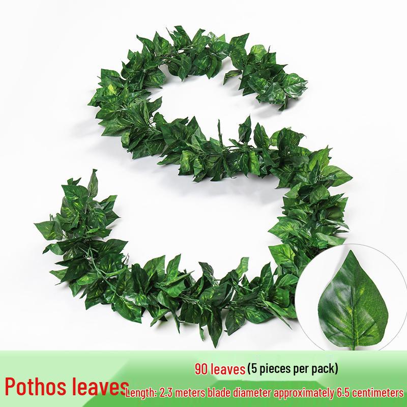 Rattan Vine Decorative Fake Leaves for Ceiling and Pipe Covering