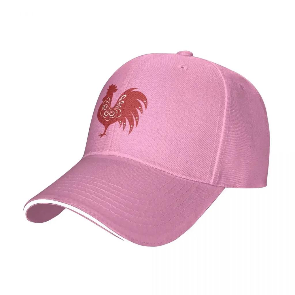 Red rooster icon art Baseball Cap Cosplay Snap Back Hat Bobble Hat Girl'S Hats Unisex's