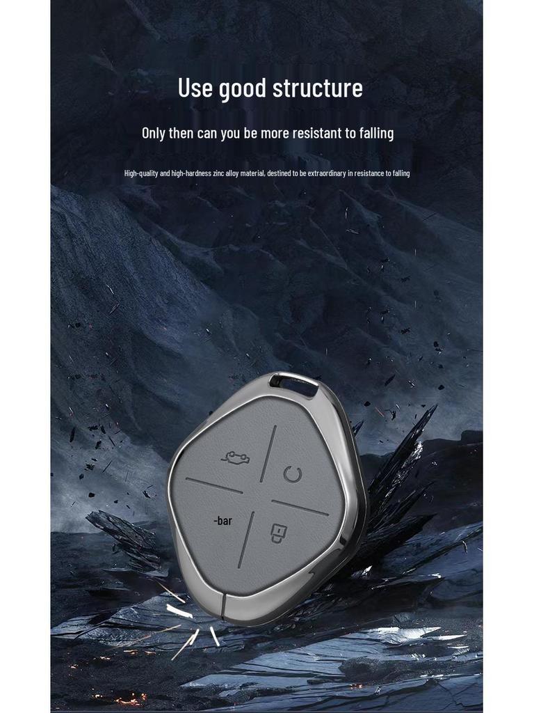 Jetour Dasheng Key Case: 22 Model-Compatible Anti-Lost Car Remote Shell Pendant for Men