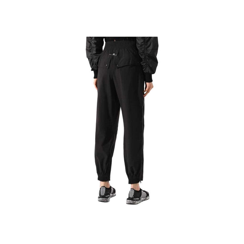 Adidas Solid Color Breathable Knitted Sports Pants Women Bottoms Black FS7574