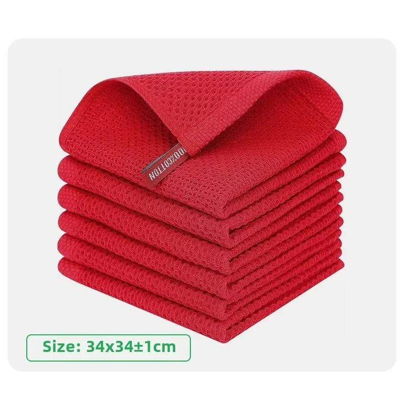 100% Cotton Waffle Weave Kitchen Towel Ultra Soft Absorbent Quick Drying Dish Towels Kitchen Dish Cloths Cleaning Cloth Kitchen