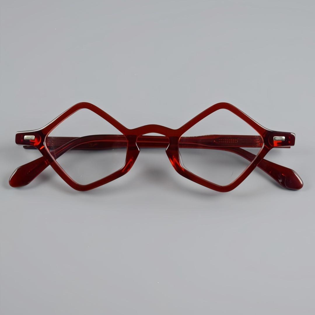 Handmade Acetate Eyeglasses Frame Women and Men Square Good Acetate Glasses Frame High Quality Optics Eyewear красный