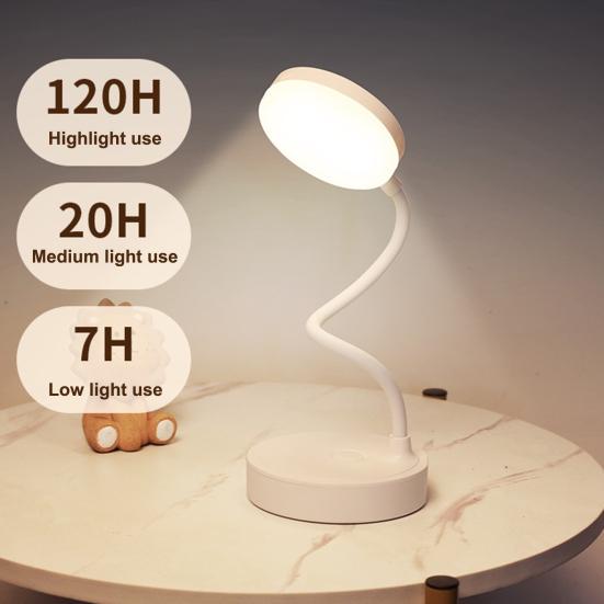 LED Night Light 3 Levels Dimmable Flicker Free Eye Protection USB Rechargeable Battery Powered Portable Touch Table Light