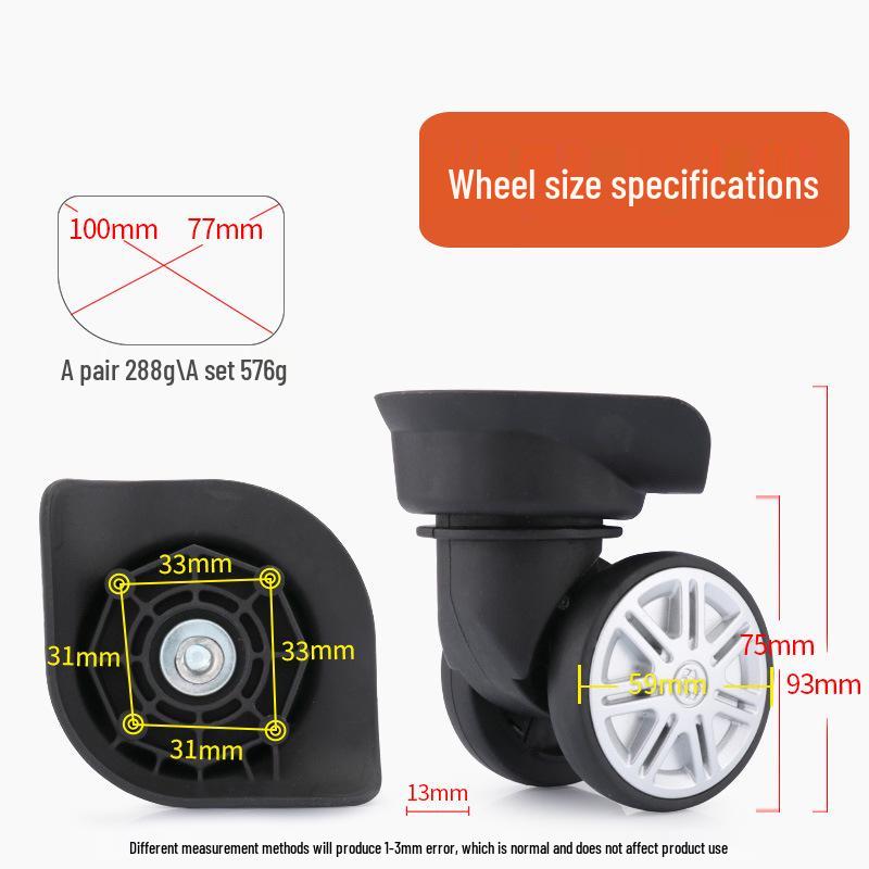 Universal Trolley Suitcase Replacement Wheels - Luggage Repair Accessories