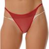 Womens Micro See Through Thong Low Waist Elastic Waistband Sheer Panties Briefs Lingerie Underwear