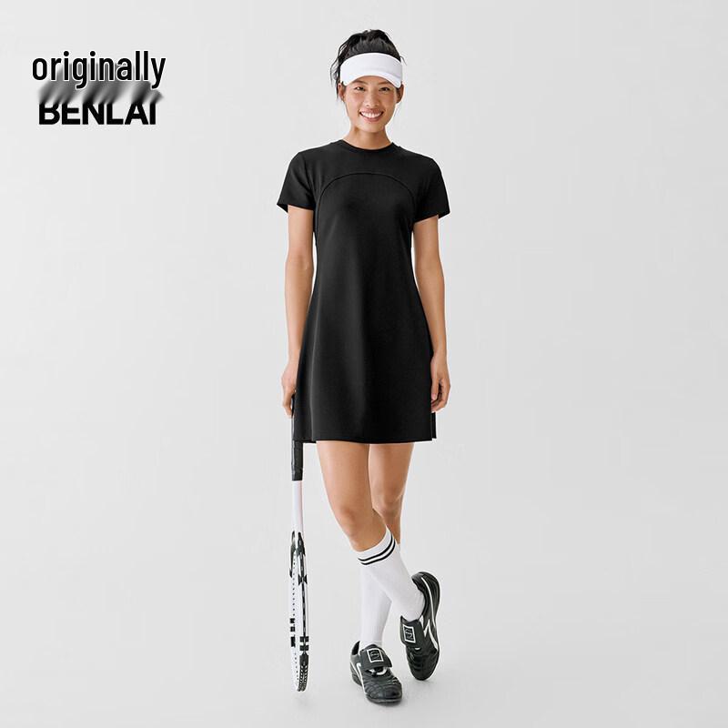 BENLAI Women's Cool-Touch Short-Sleeve A-Line Dress
