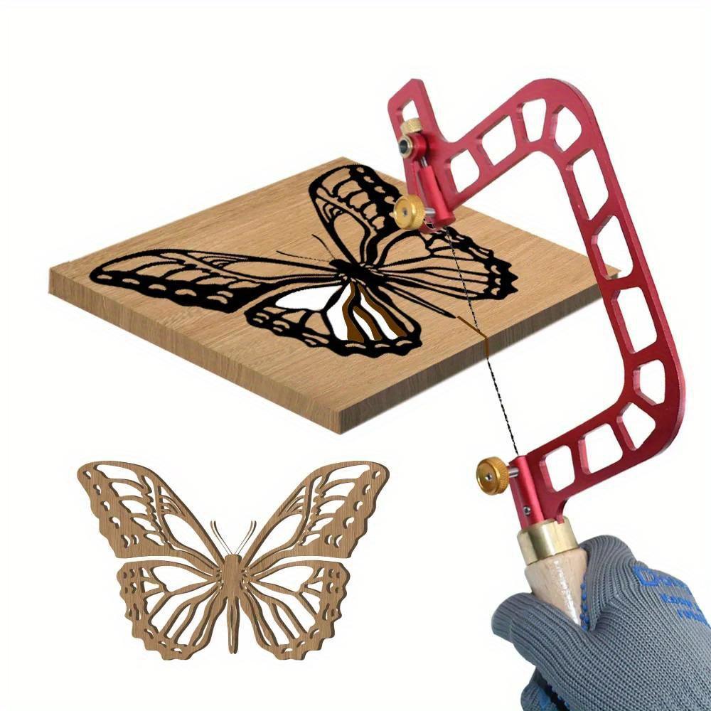 Coping Saw Aluminum Alloy Frame Fret Saw with Diamond Wire Jigsaws for Jade Stone Ceramic Glass Wood Metal Accurate Cutting