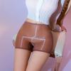 Sexy Stretch Oil Shiny Glossy Panties Boxer Shorts Women'S Skirt Safety Briefs Slim Sexy Lingerie Summer See Through Underwear