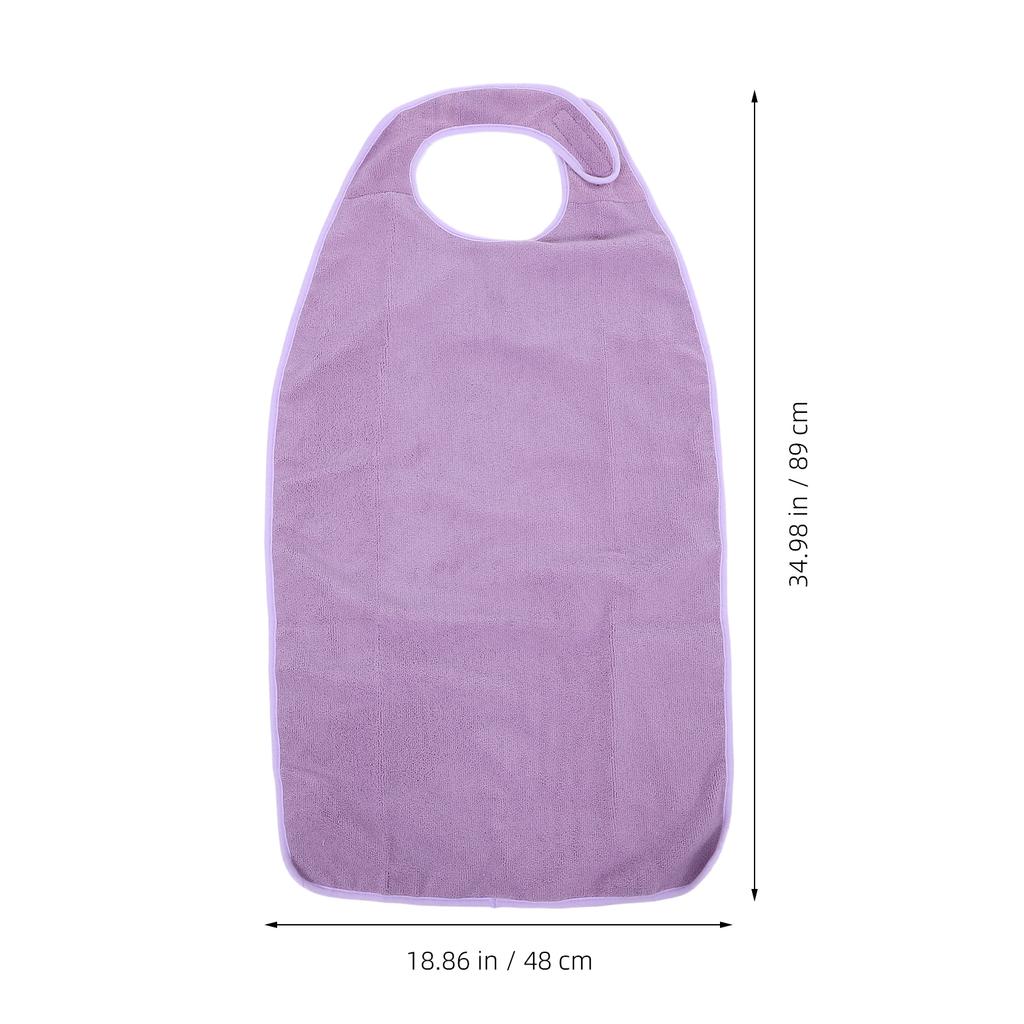 Adult Waterproof Elderly People Meal Bib Oversized Cloth Washable Feeding Aid Mealtime Protector Sky Blue