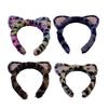 Leopards Print Hair Hoop Cats Ears Shape Headbands Halloween Cosplay Headpiece for Halloween Cosplay