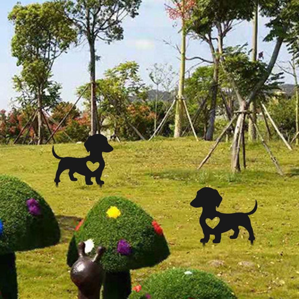 1 Pcs Wrought Iron Modern Dog Sculpture Abstract Dog Simple Decoration Statue Art Home Ornament L9C2