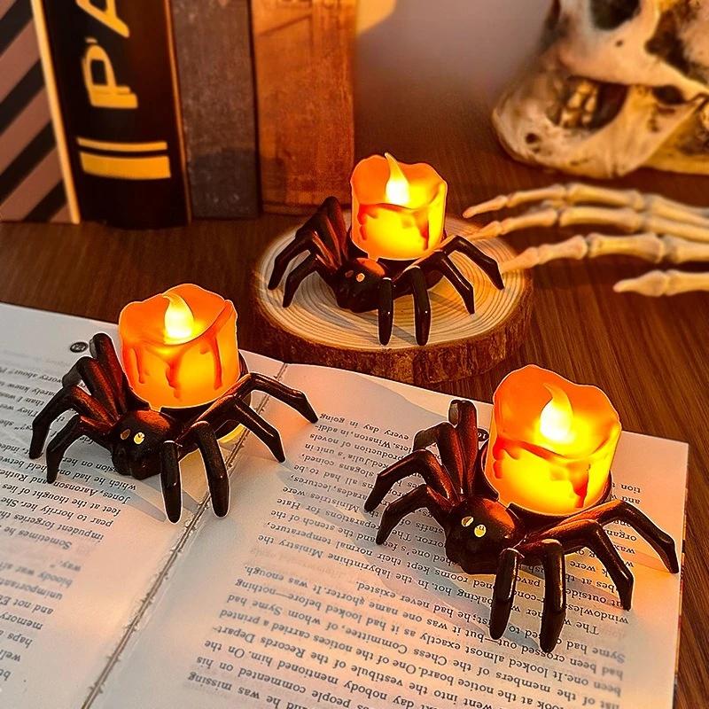 1pcs Halloween Decoration Spider Night Lights Party Supplies Decoration Props Bar, Haunted House, Home Decor Party Accessories
